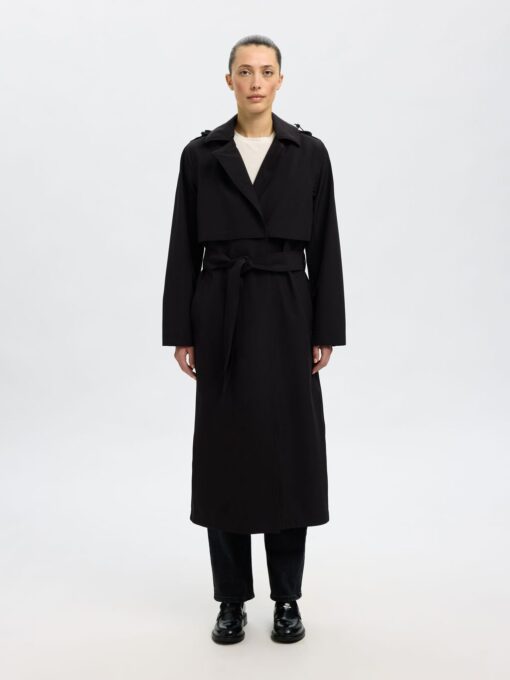 Slfaline Tech Trenchcoat Black