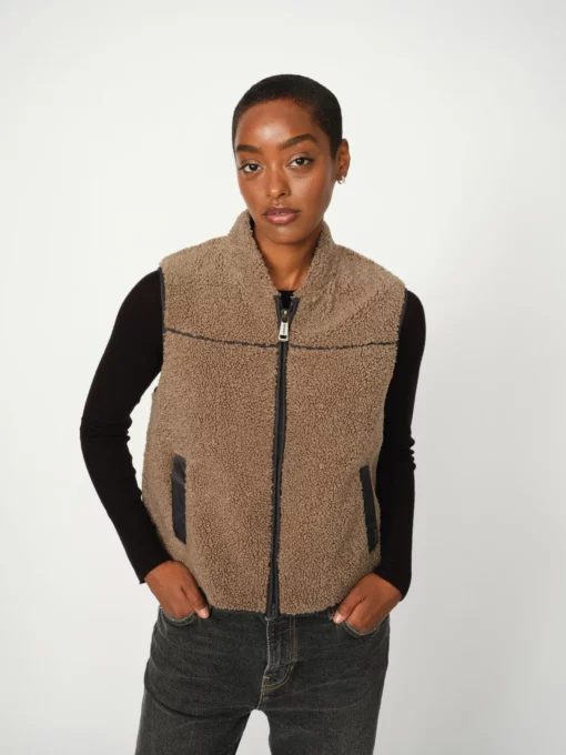 Mos Mosh MMRowe Teddy Waistcoat Falcon