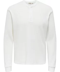 Onstobie Reg LS Henley Tee White