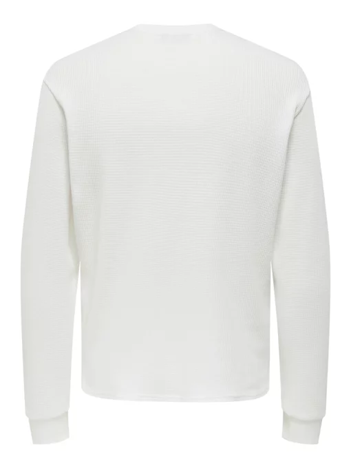 Onstobie Reg LS Henley Tee White