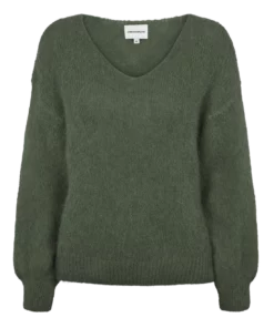 American Dreams Milana LS Alpaca Pullover Seaweed Green