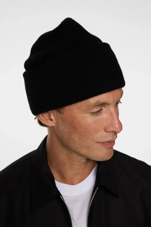 J.Lindeberg Monti Cashmere Blend Beanie Black
