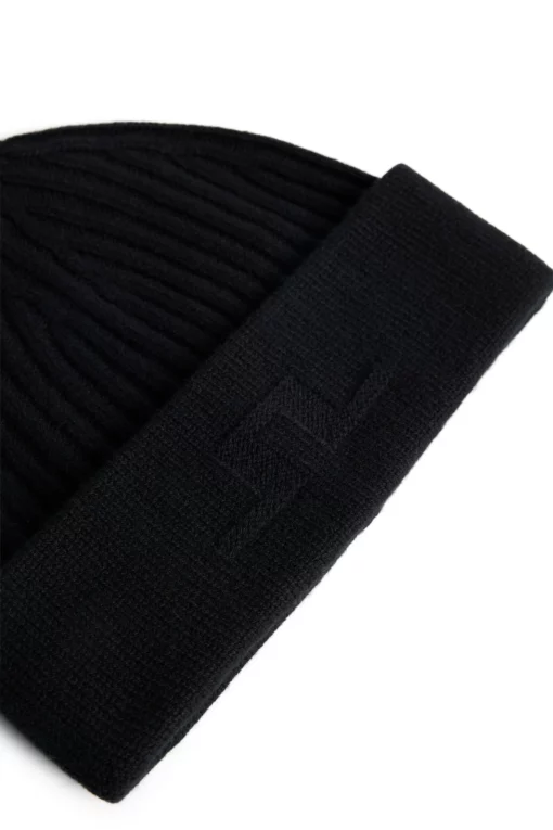 J.lindeebrg Jive Wool Beanie Black