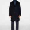 J.Lindeberg August Melton Cashmere Coat JL Navy