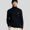Lyle & Scott Cotton Merino Turtleneck Jumper Dark Navy