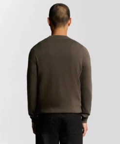 Lyle & Scott Cotton Merino Crew Neck Jumper Espresso