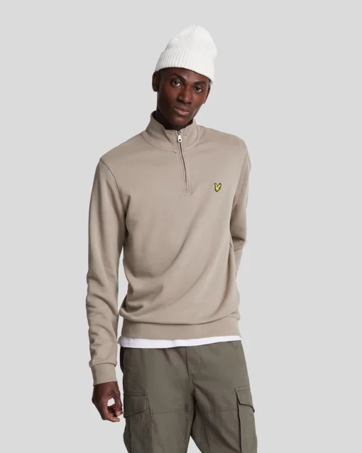 Lyle & Scott Cotton Merino 1/4 Zip Jumper Cove