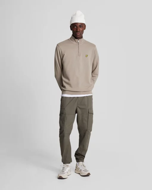 Lyle & Scott Cotton Merino 1/4 Zip Jumper Cove
