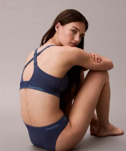 Calvin Klein Lift Bralette - Icon Cotton Modal Dark Denim