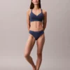 Calvin klein Thong - Icon Cotton Modal Dark Denim