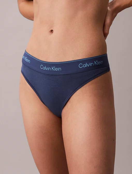 Calvin klein Thong - Icon Cotton Modal Dark Denim