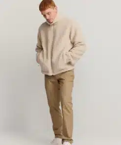 Makia Lodge Zip Fleece Off White