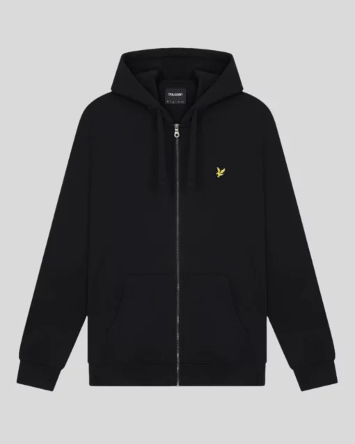 Lyle & Scott Zip Through Hoodie Jet Black
