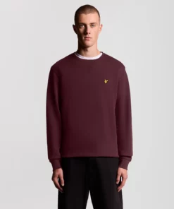 Lyle & Scott Cotton Crew Neck Sweatshirt Burgundy