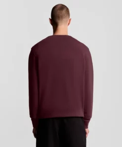 Lyle & Scott Cotton Crew Neck Sweatshirt Burgundy