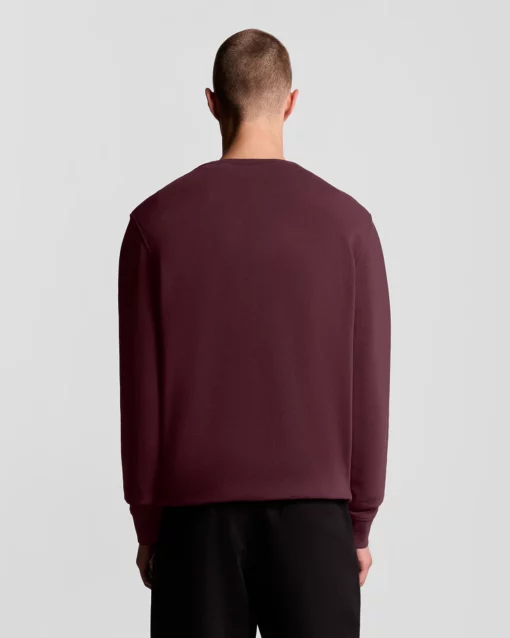 Lyle & Scott Cotton Crew Neck Sweatshirt Burgundy