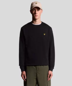 Lyle & Scott Cotton Crew Neck Sweatshirt Jet Black
