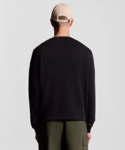 Lyle & Scott Cotton Crew Neck Sweatshirt Jet Black