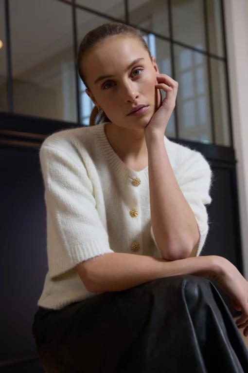 Rue de Femme Elisa Knit Cardigan Off White