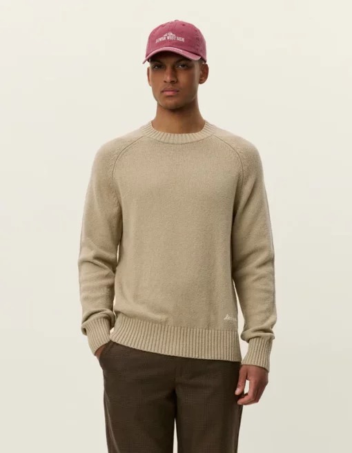 Les Deux Brad Roundneck Knit Dark Sand