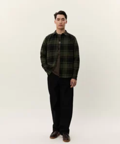 Les Deux Jeremy Flannel Shirt Duffel Bag