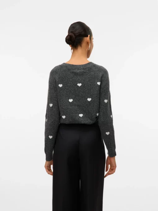 Vmdoffy Intarsia Pullover Grey