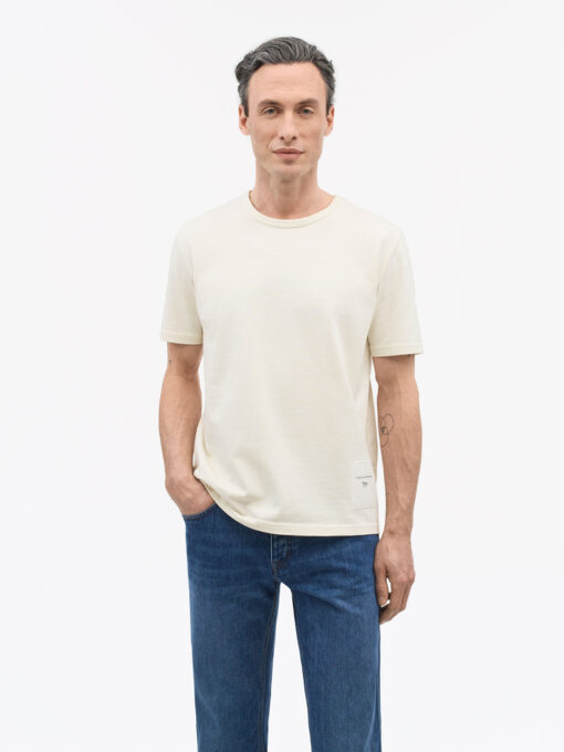 Tiger of Sweden Jake Boxy Cotton T-shirt Light Ivory