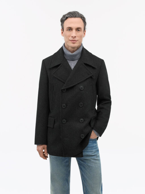 Tiger of Sweden Mahler Double-Breasted Peacoat Dark Grey