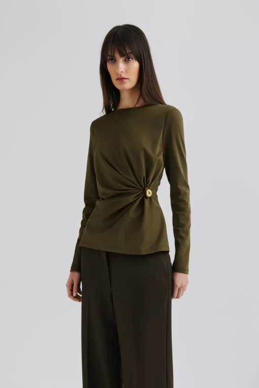 Malina Mailey Top Olive