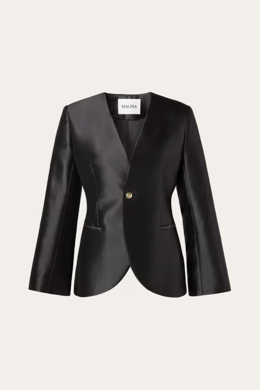 Malina Nori Heavy Satin Blazer Black