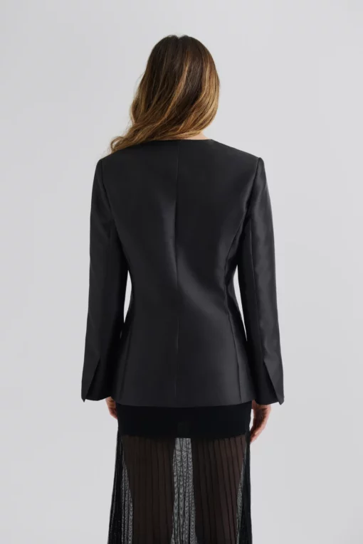 Malina Nori Heavy Satin Blazer Black