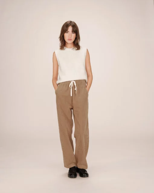 Grace & Mila Liberty Corduroy Pants Greige