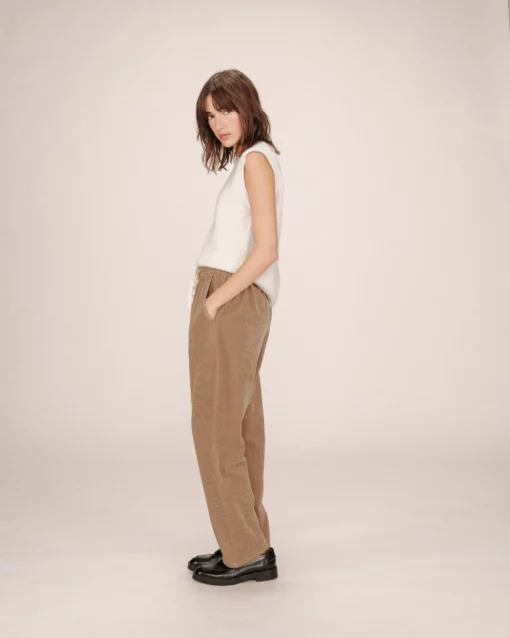 Grace & Mila Liberty Corduroy Pants Greige
