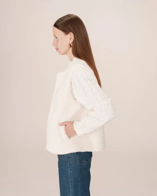 Grace & Mila Sinatra Vest Ecru