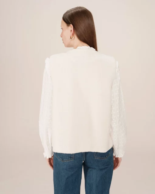 Grace & Mila Sinatra Vest Ecru