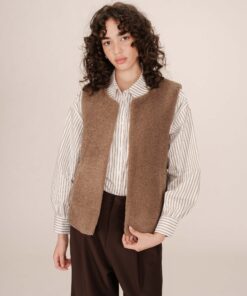 Grace & Mila Sinatra Vest Taupe
