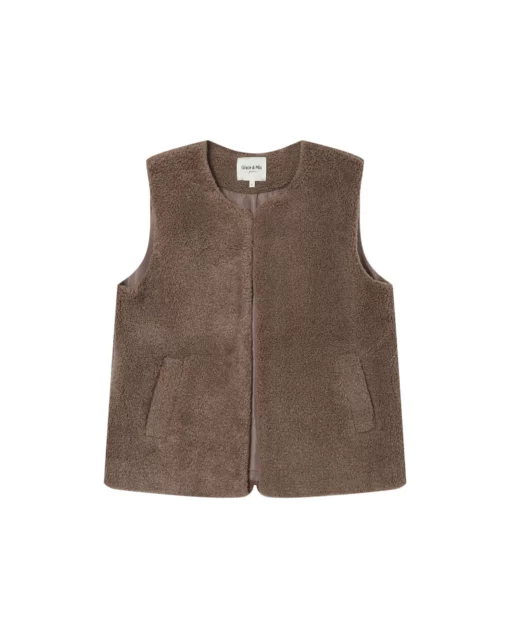 Grace & Mila Sinatra Vest Taupe
