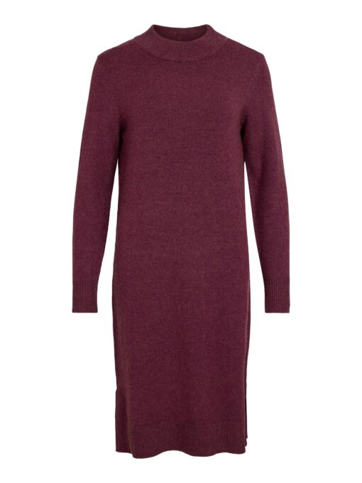 Viril Crew Neck L/S Midi Dress Fig