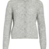 Vipretty Pointelle Cardigan Light Grey Melange