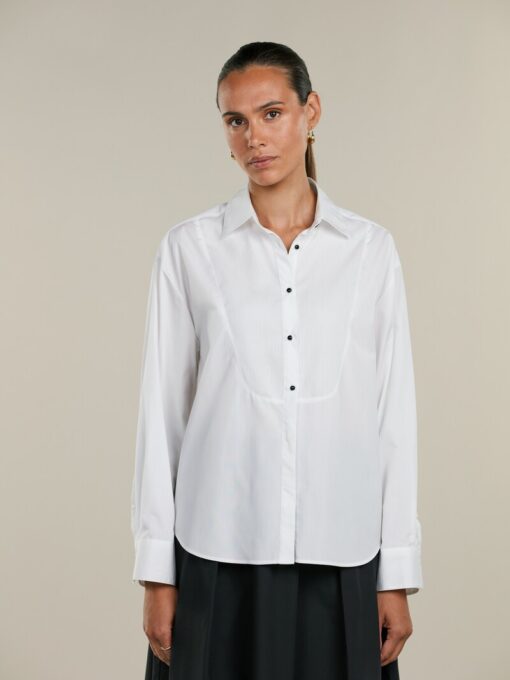Stenströms Jackie White Tuxedo Shirt