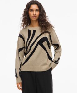 Vitif Jacquard Knit Natural Melange