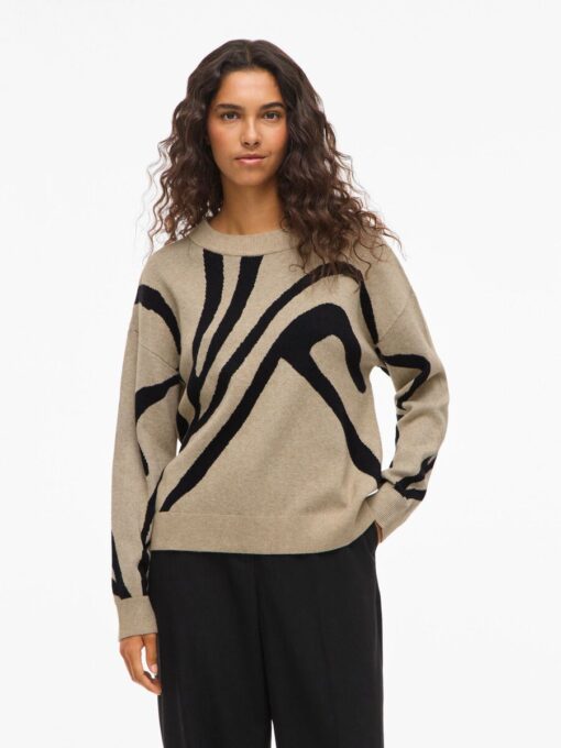 Vitif Jacquard Knit Natural Melange