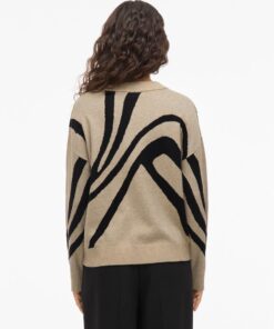 Vitif Jacquard Knit Natural Melange