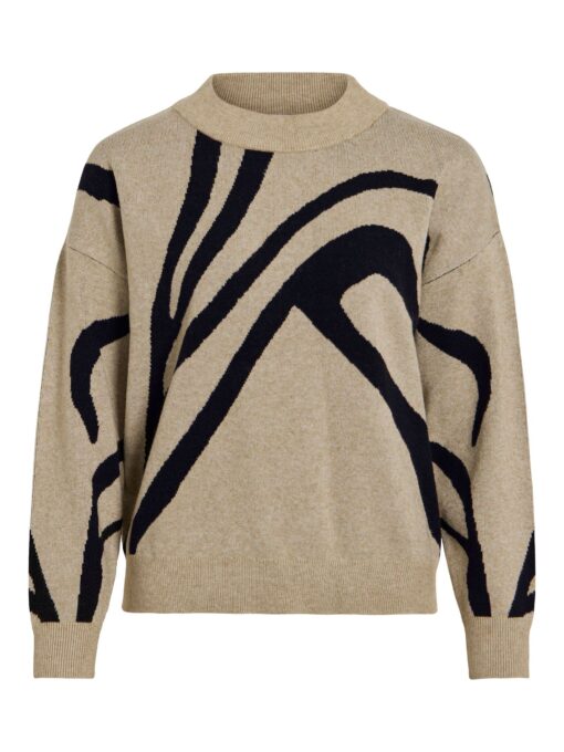 Vitif Jacquard Knit Natural Melange