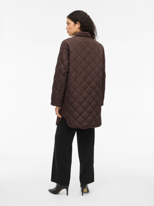 Viquila Corduroy Quilt Long Jacket Coffee Bean