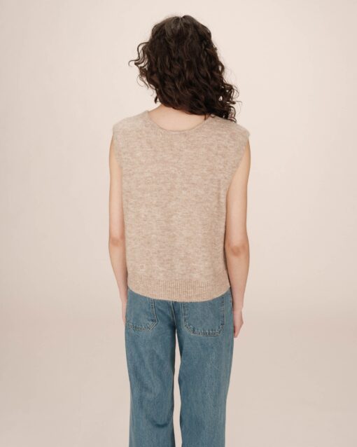 Grace & Mila Santa Knit Vest Beige