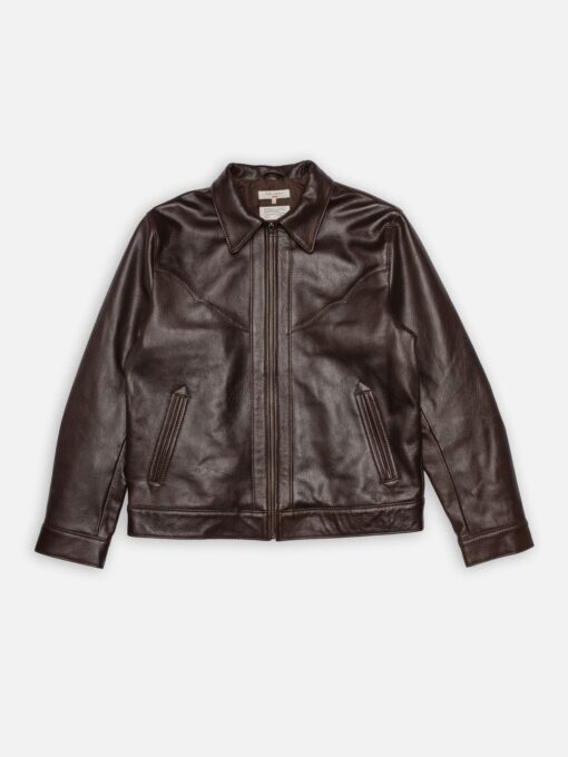 Nudie Jeans Joppe Western Leather Jacket Brown