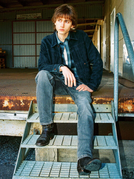 Nudie Jeans Dante II Suede Jacket Navy