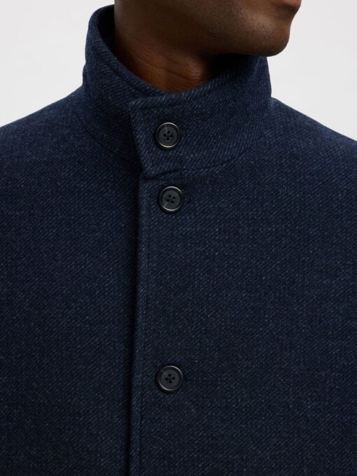Slhrainar Wool Blend Jacket Sky Captain