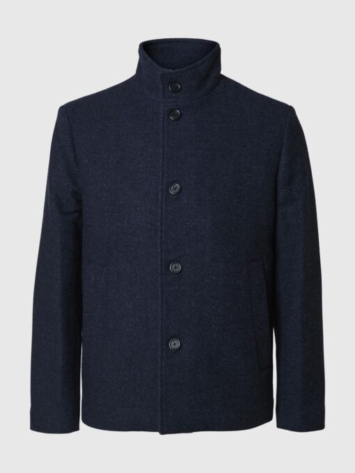 Slhrainar Wool Blend Jacket Sky Captain